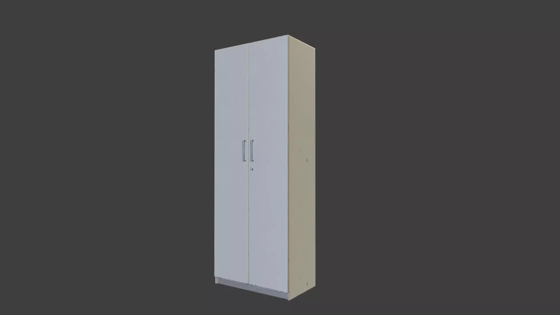 Cabinet tall cupboard Free low-poly 3D model_0