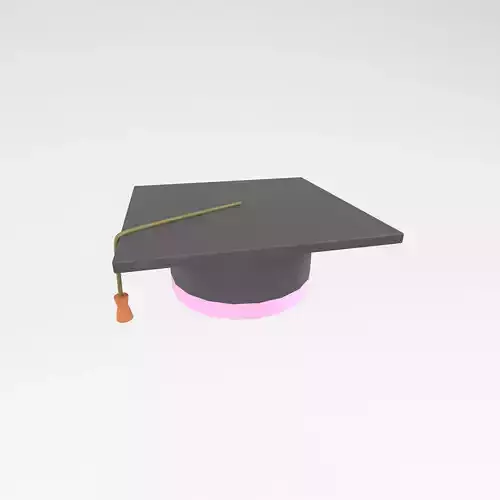 Graduation Hat v1 005 Low-poly 3D model