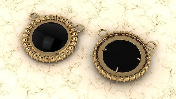 Round pendant model 3D print model
