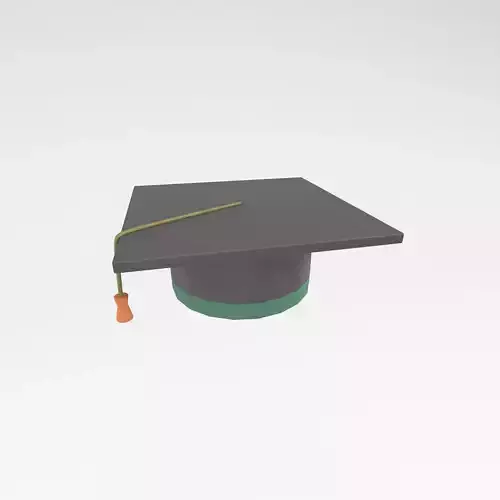 Graduation Hat v1 006 Low-poly 3D model