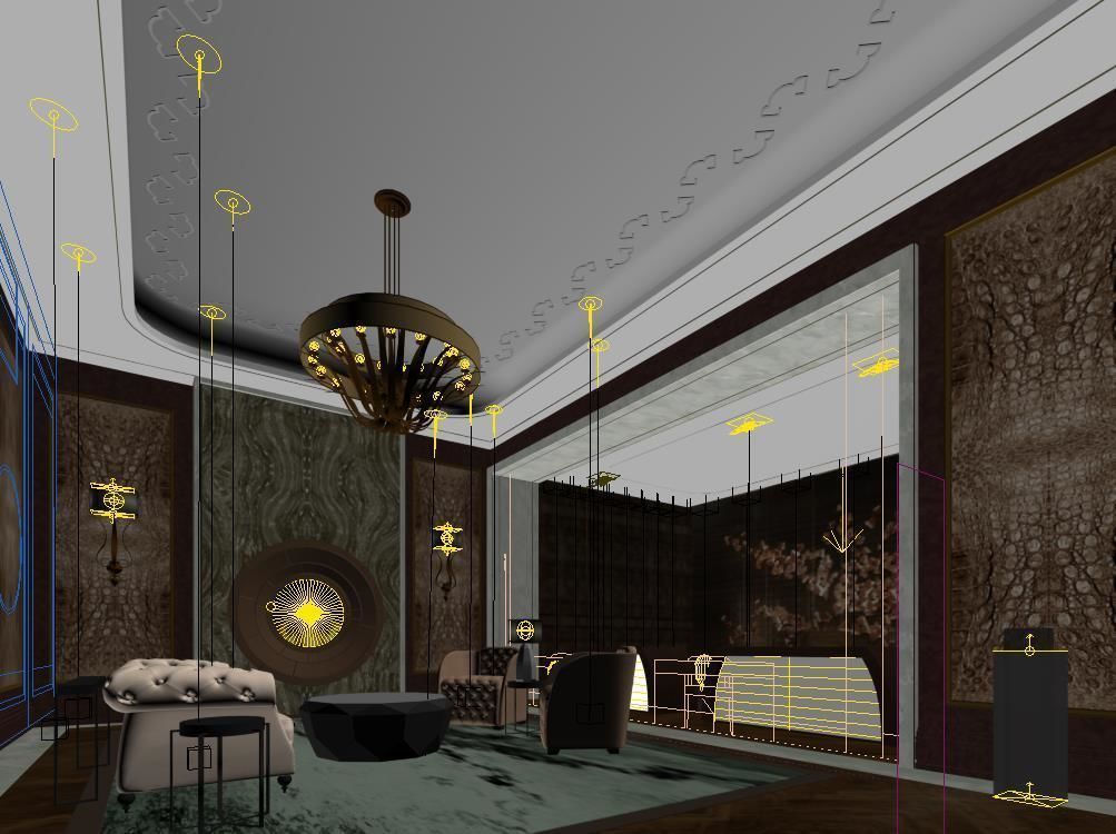 reception hall 3D model_1