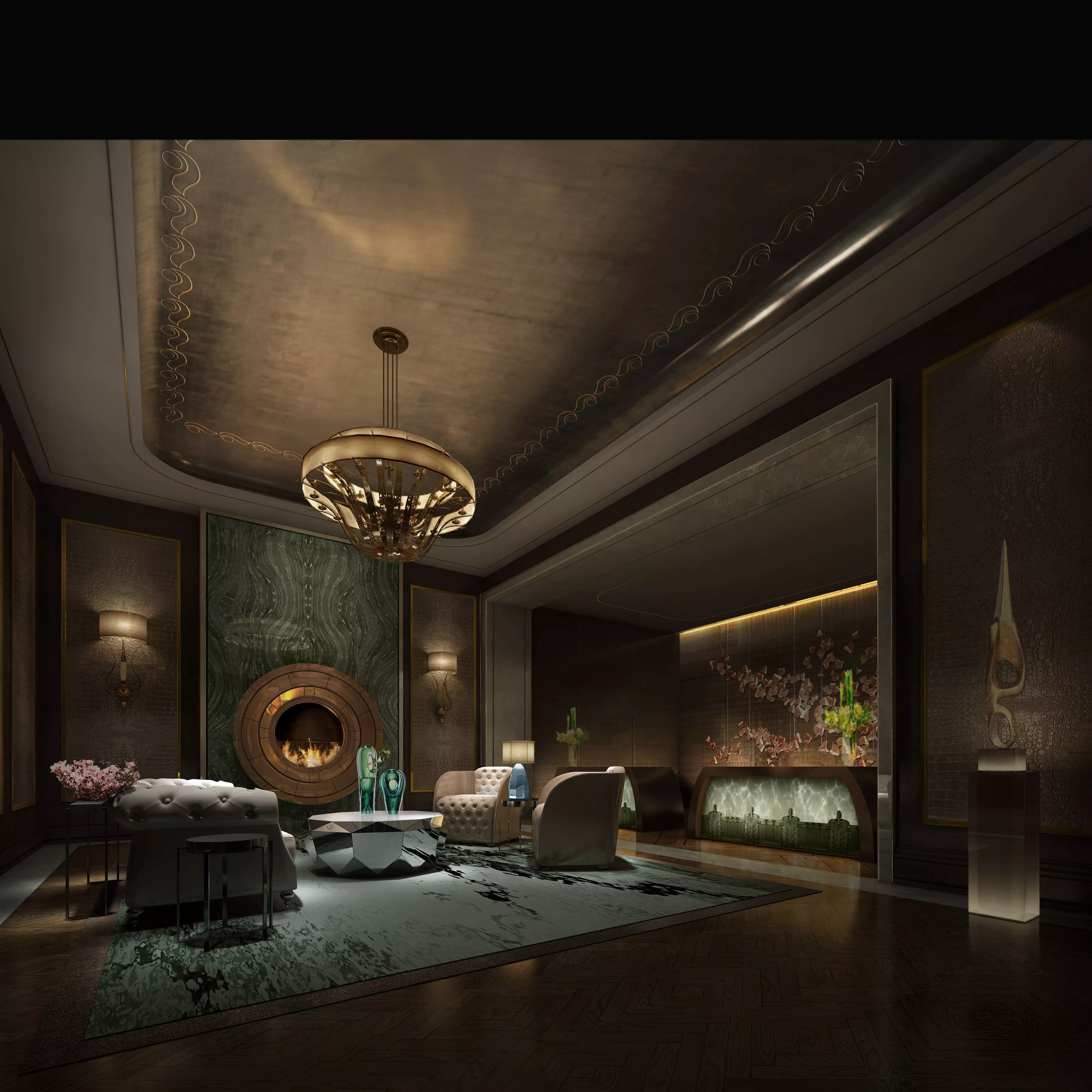 reception hall 3D model_0
