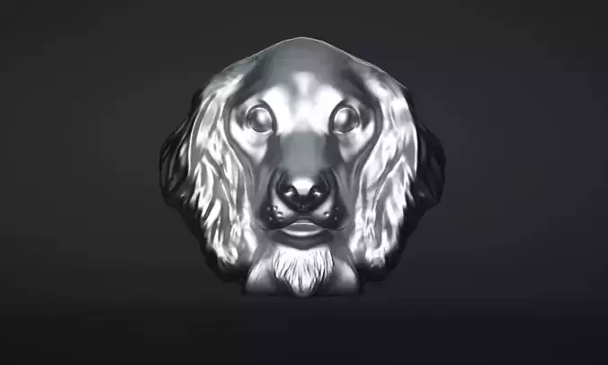 Bas-relief of a cocker spaniel