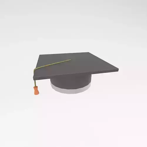 Graduation Hat v1 008 Low-poly 3D model