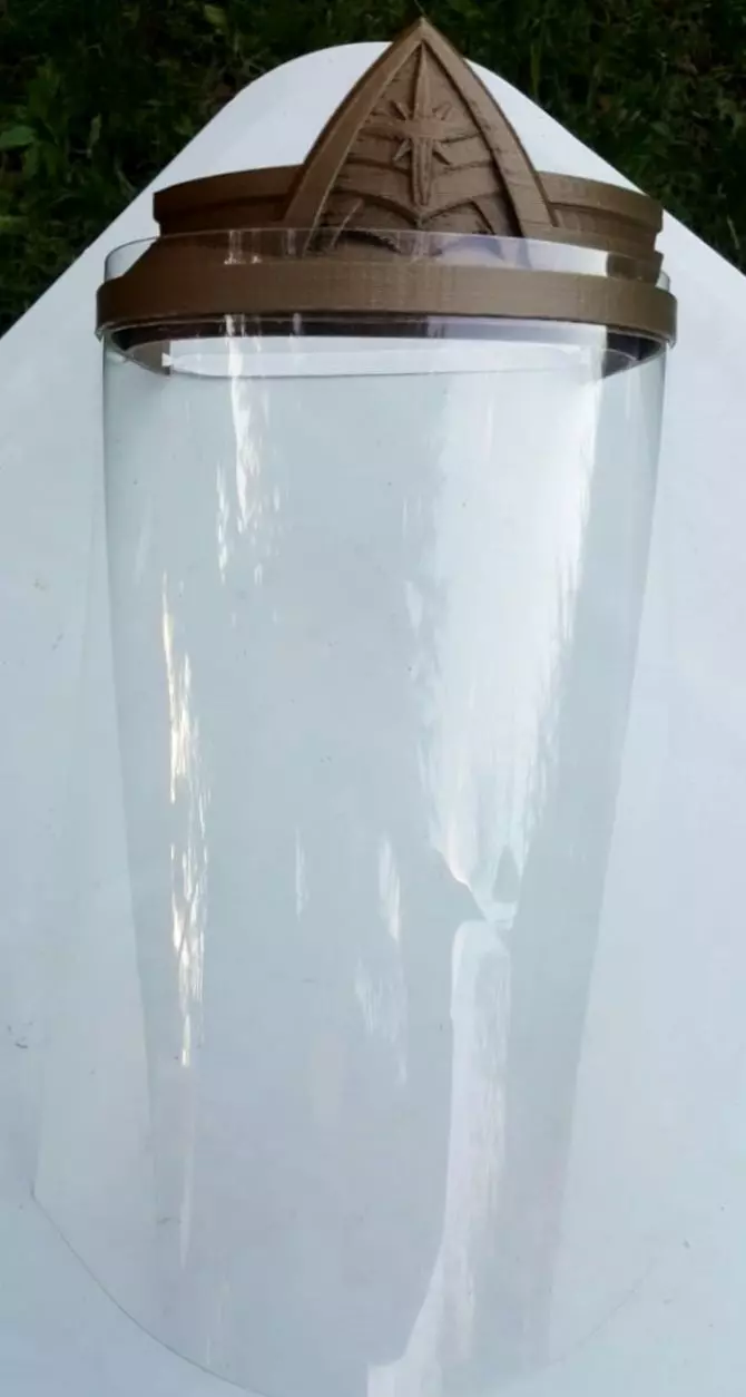 Face Shield Wonder Woman Covid 19 3D model_0