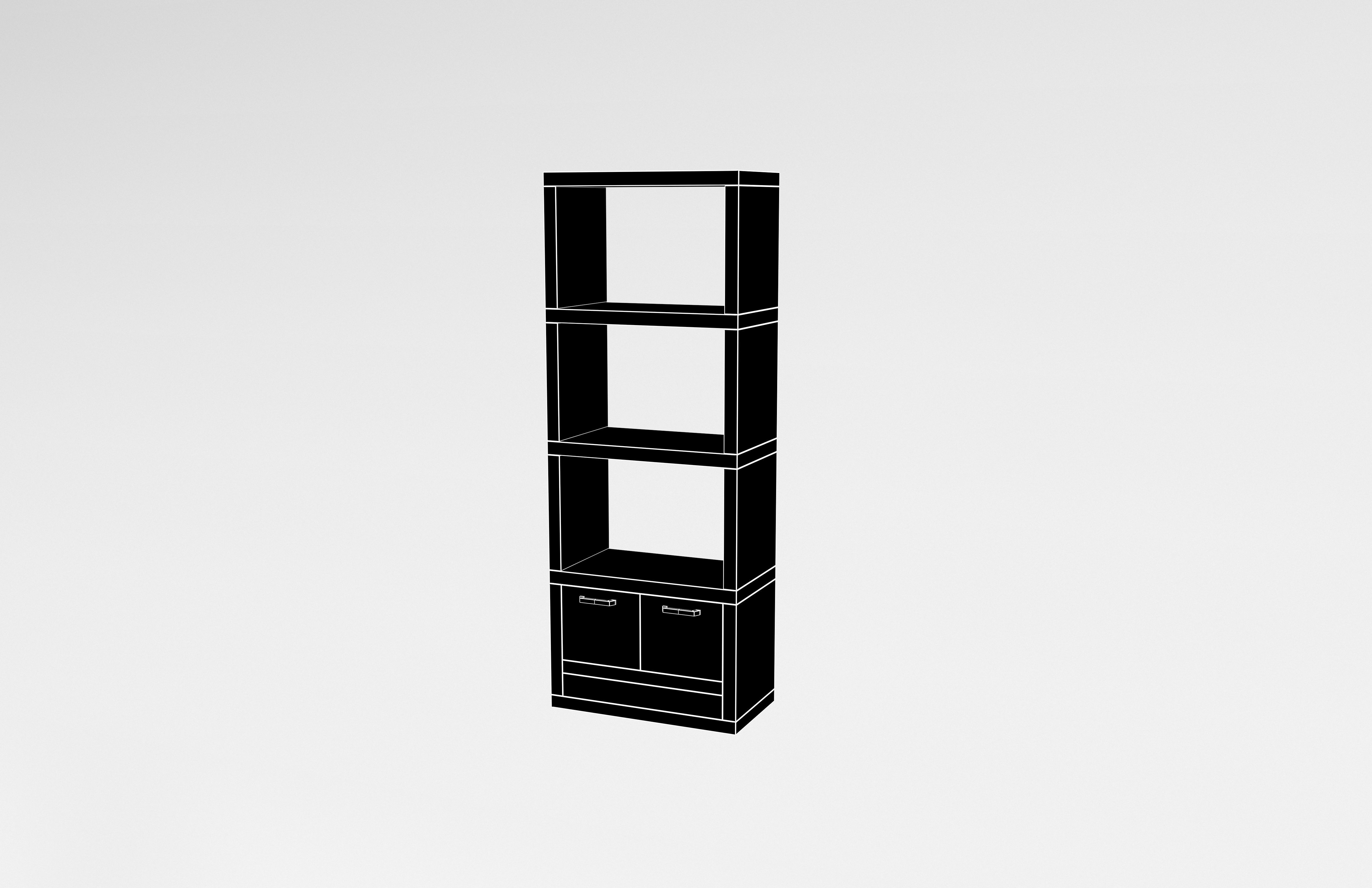 Cabinet v1 002 Low-poly 3D model_6