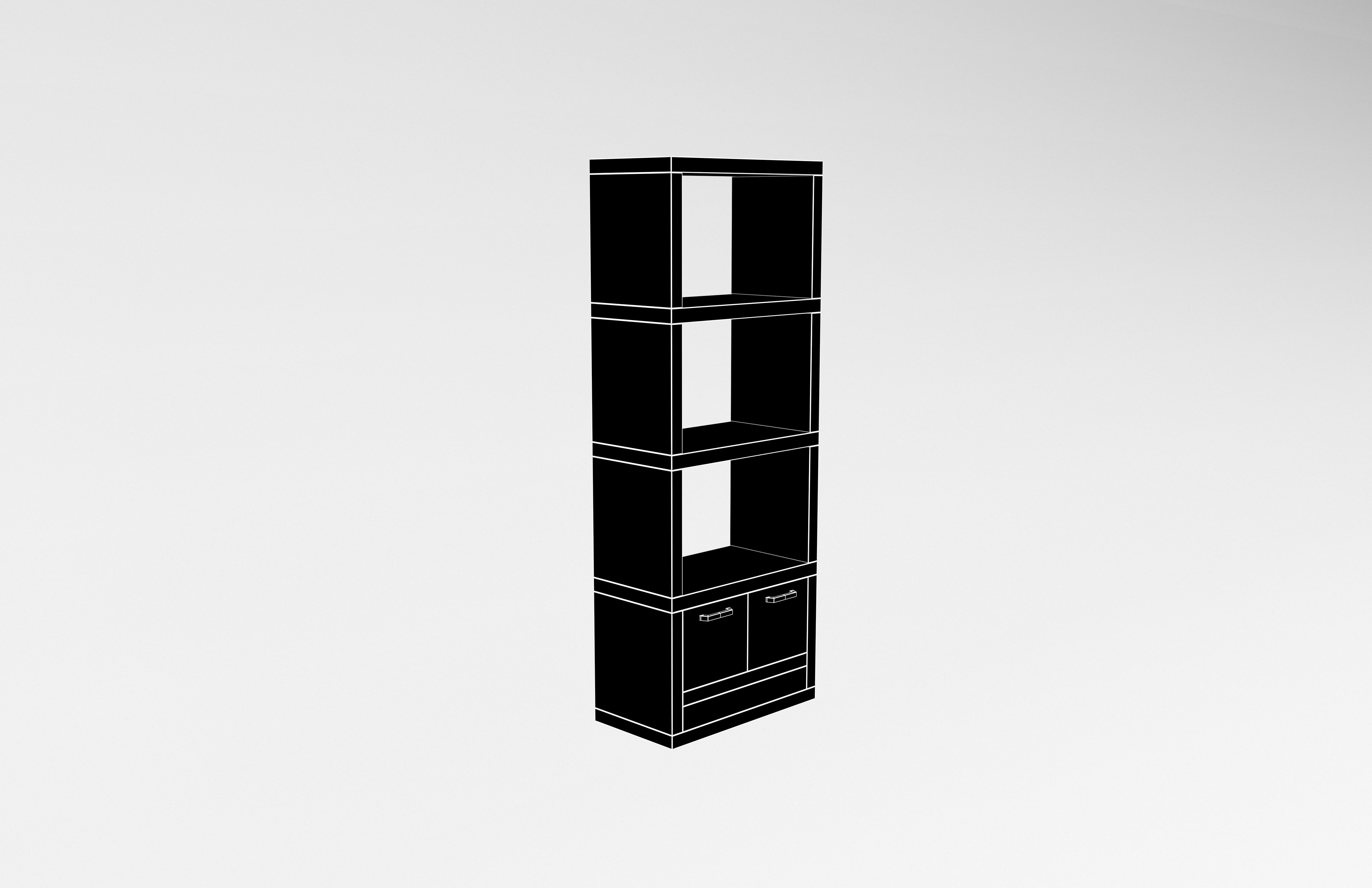 Cabinet v1 002 Low-poly 3D model_7