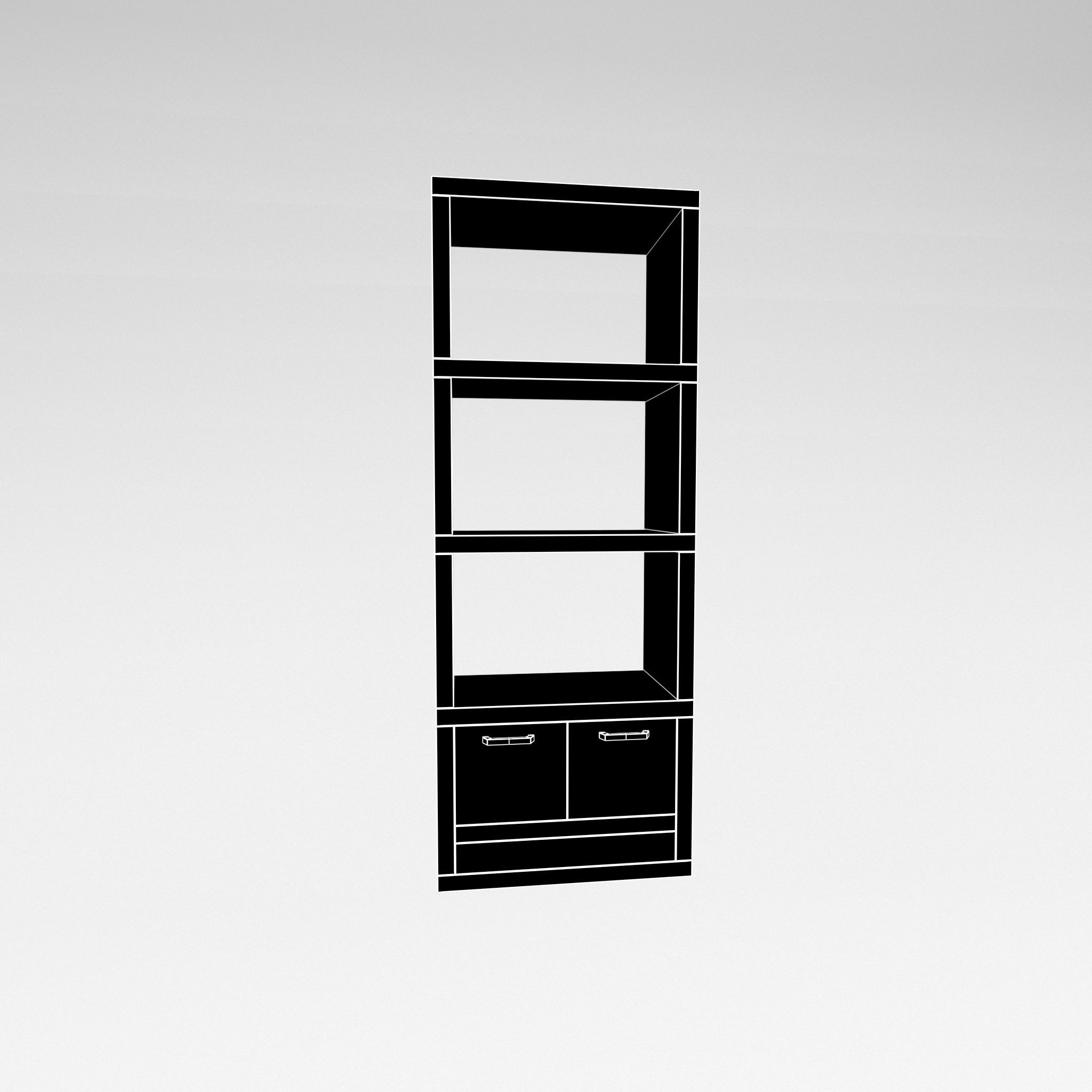 Cabinet v1 002 Low-poly 3D model_4