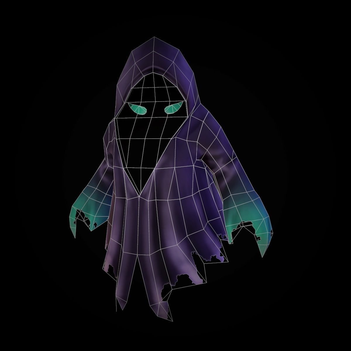 Character Ghost Low-poly 3D model_5