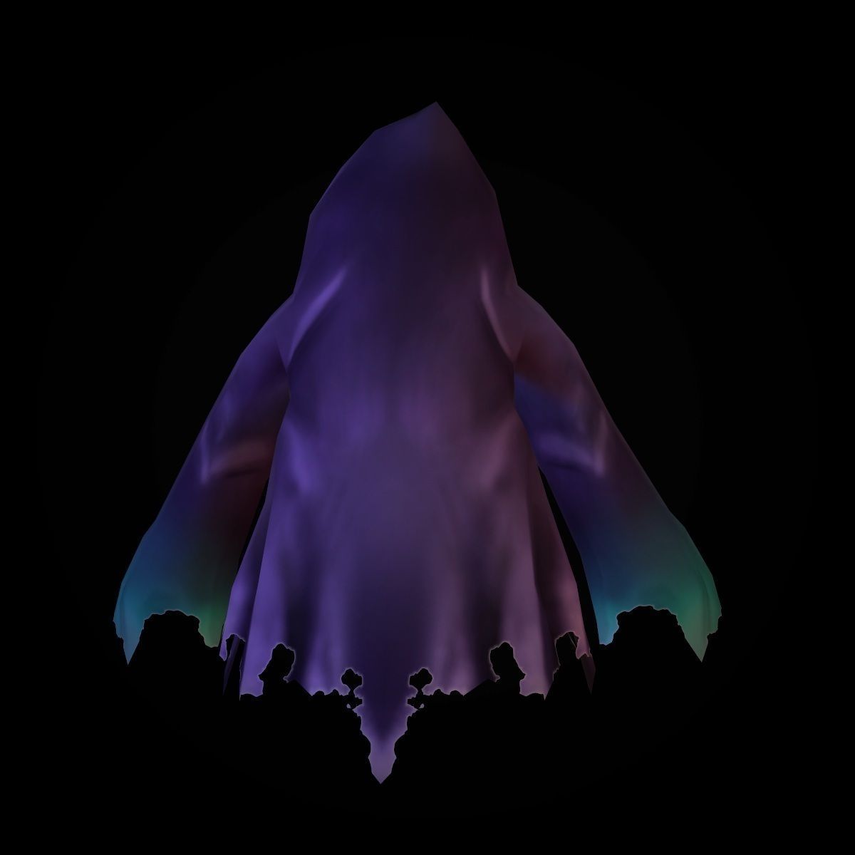 Character Ghost Low-poly 3D model_4