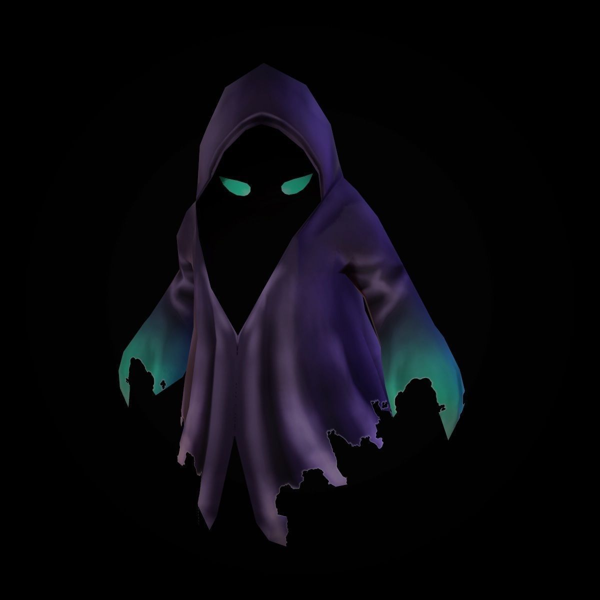 Character Ghost Low-poly 3D model_2
