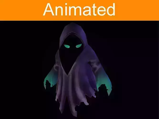 Character Ghost Low-poly 3D model