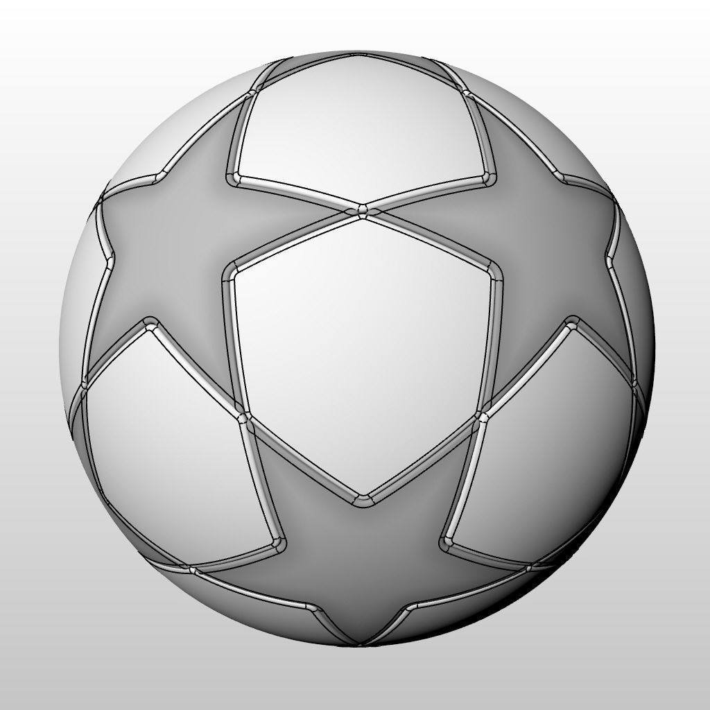 Champions League Soccer Ball 3D model_4