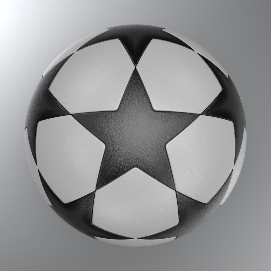 Champions League Soccer Ball 3D model_2