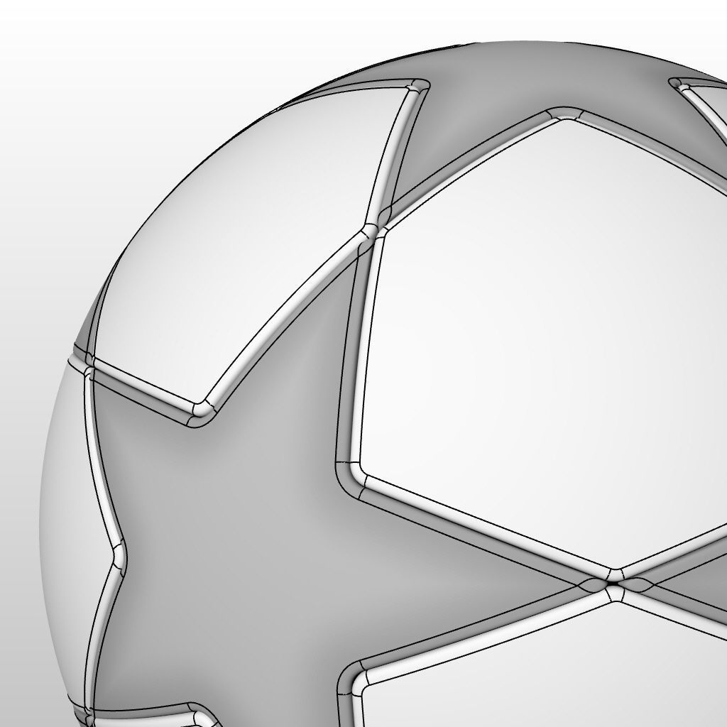 Champions League Soccer Ball 3D model_6