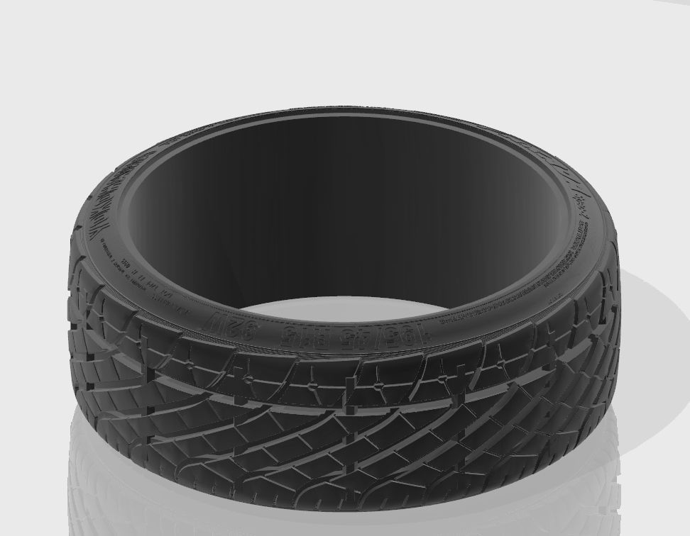 Yokohama Parada r17 Strech tire Super detail - 8J and 9J 3D model_3