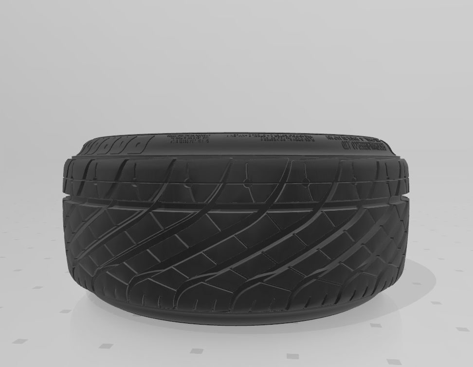 Yokohama Parada r17 Strech tire Super detail - 8J and 9J 3D model_4