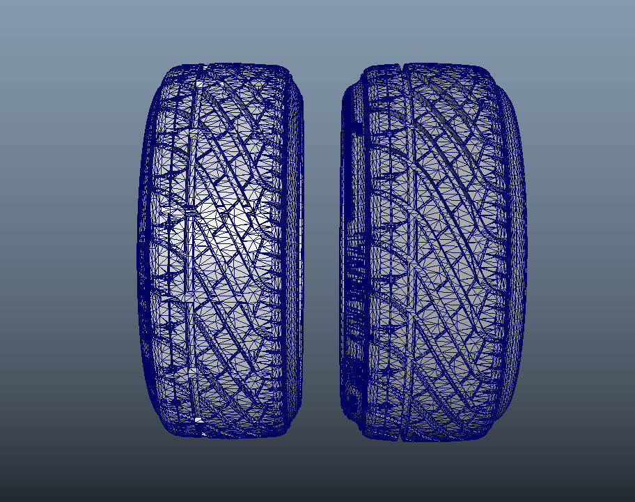 Yokohama Parada r17 Strech tire Super detail - 8J and 9J 3D model_7