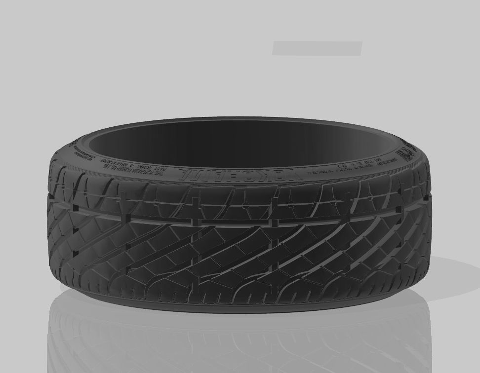Yokohama Parada r17 Strech tire Super detail - 8J and 9J 3D model_2