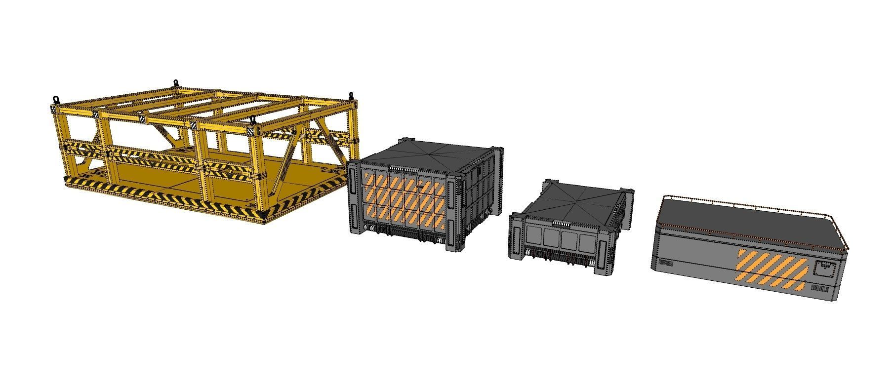 sci-fi Architecture kitbash 17 3D model_35