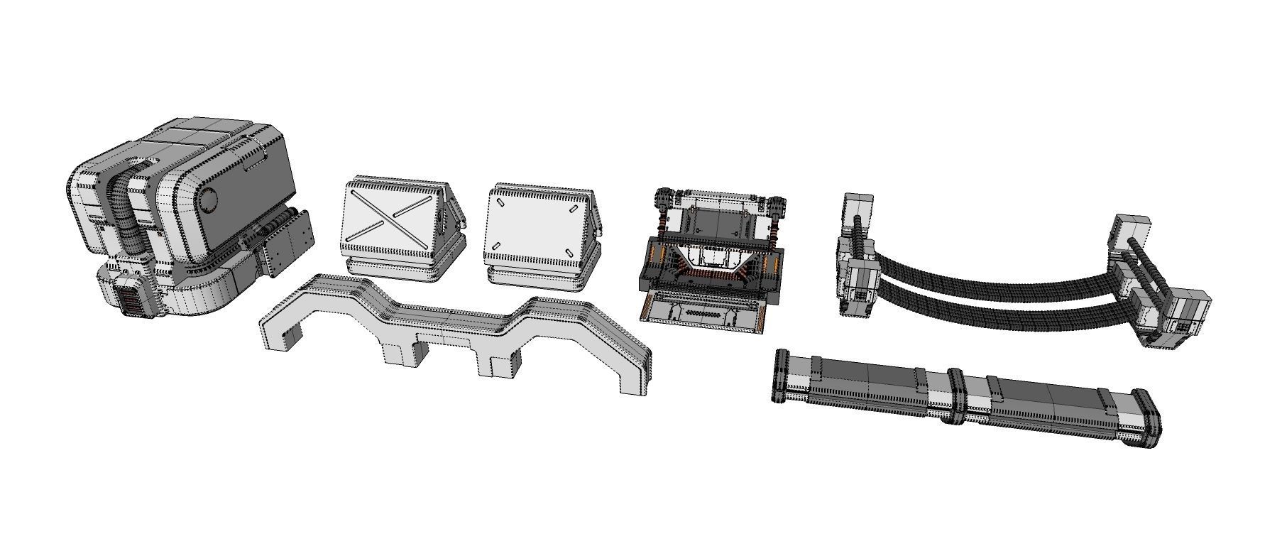 sci-fi Architecture kitbash 17 3D model_36