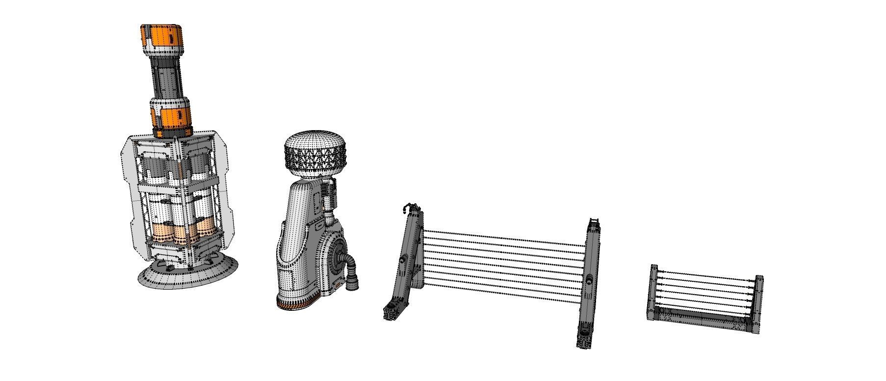 sci-fi Architecture kitbash 17 3D model_32