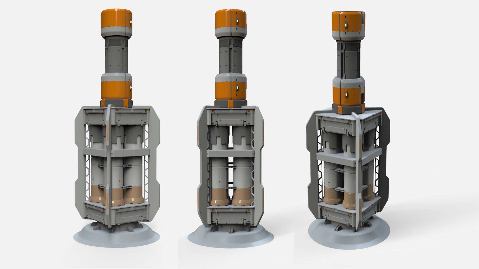 sci-fi Architecture kitbash 17 3D model_9