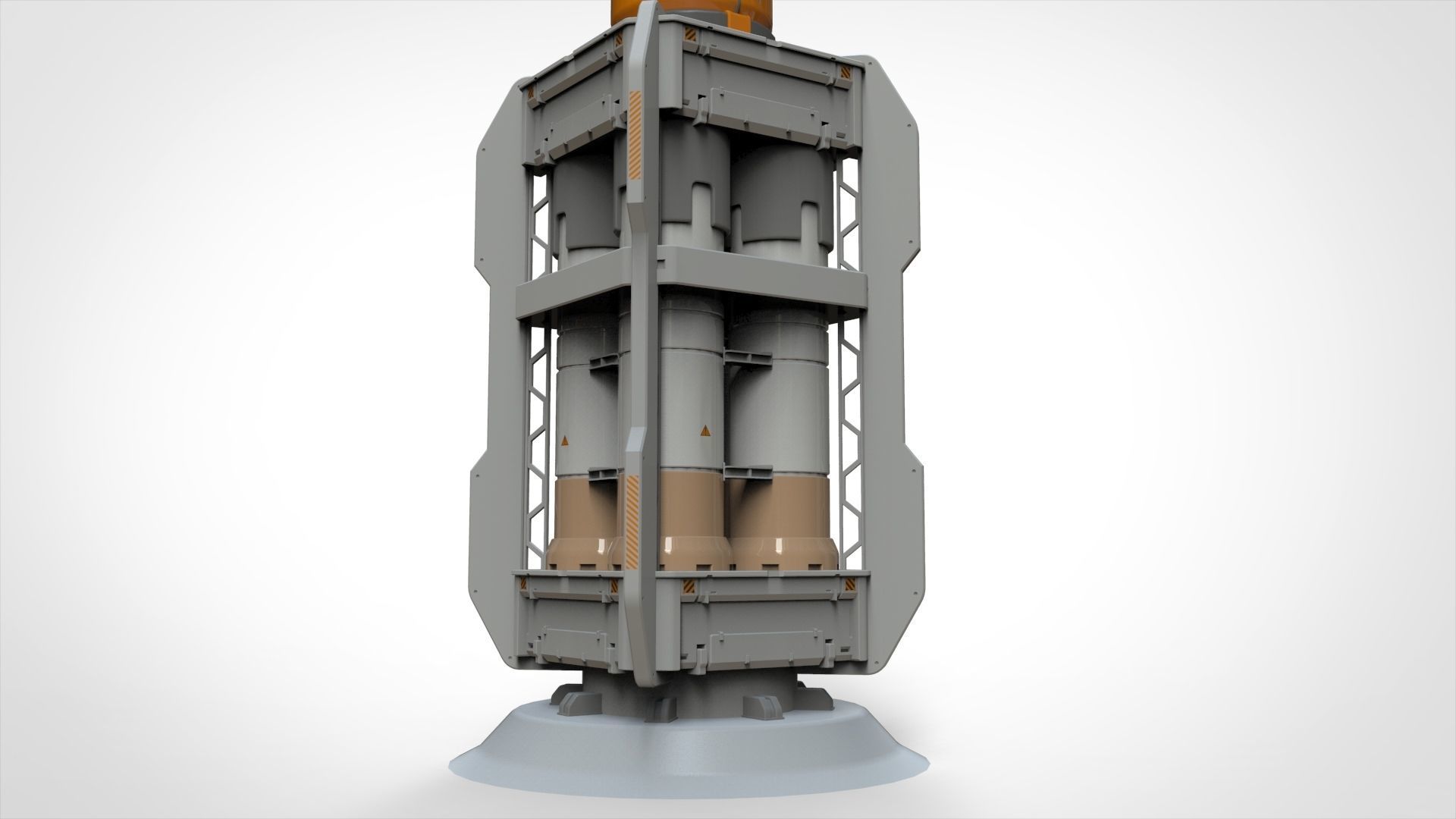 sci-fi Architecture kitbash 17 3D model_10