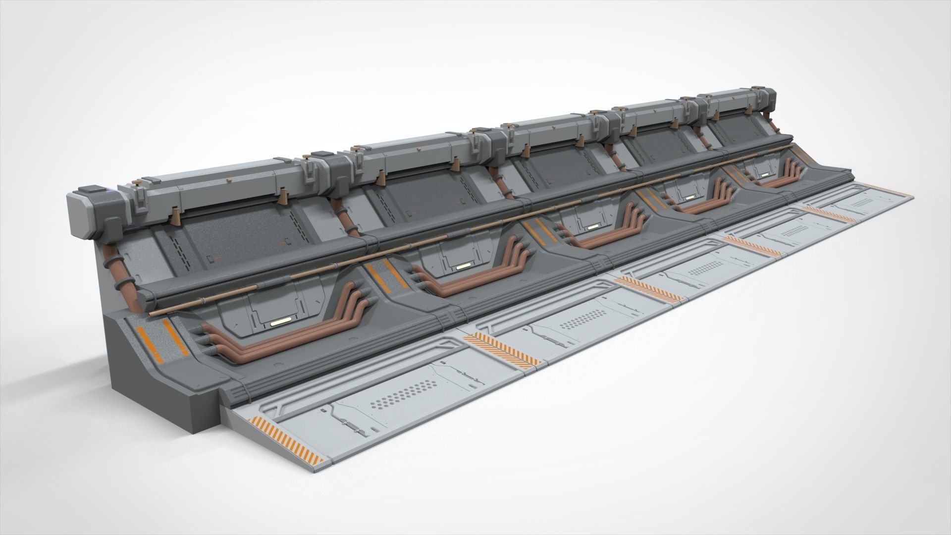 sci-fi Architecture kitbash 17 3D model_5