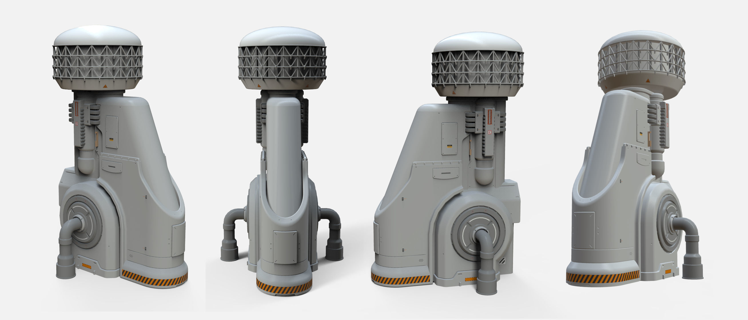 sci-fi Architecture kitbash 17 3D model_3