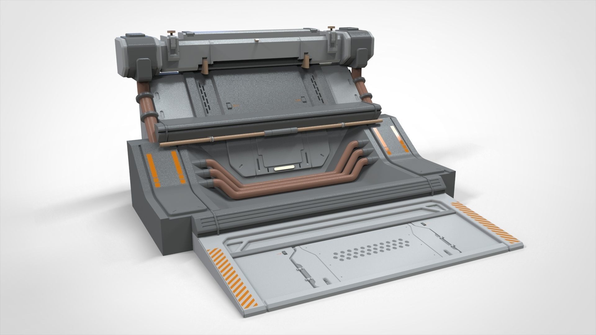 sci-fi Architecture kitbash 17 3D model_4