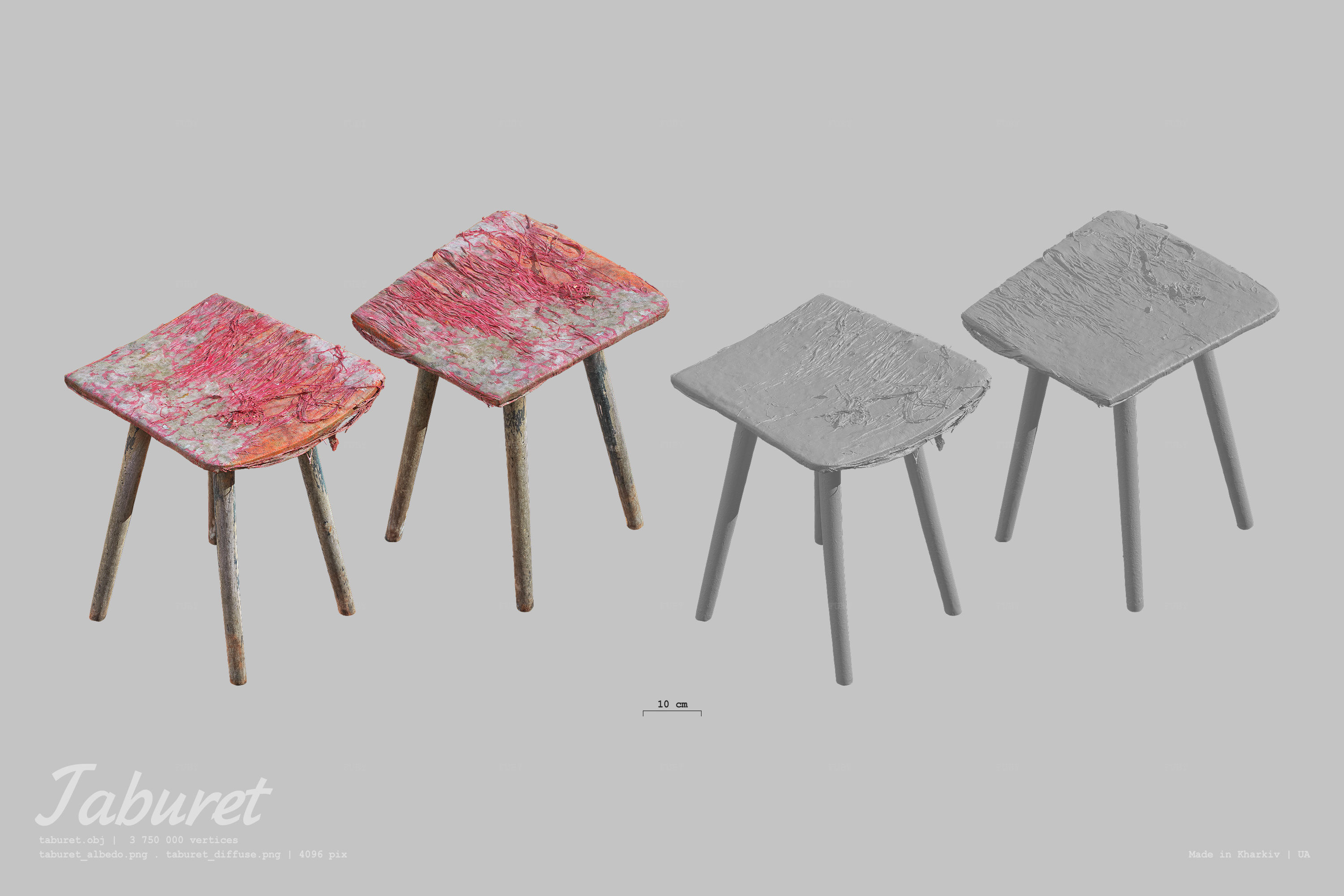 Taburet RAW Scan 3D model_3