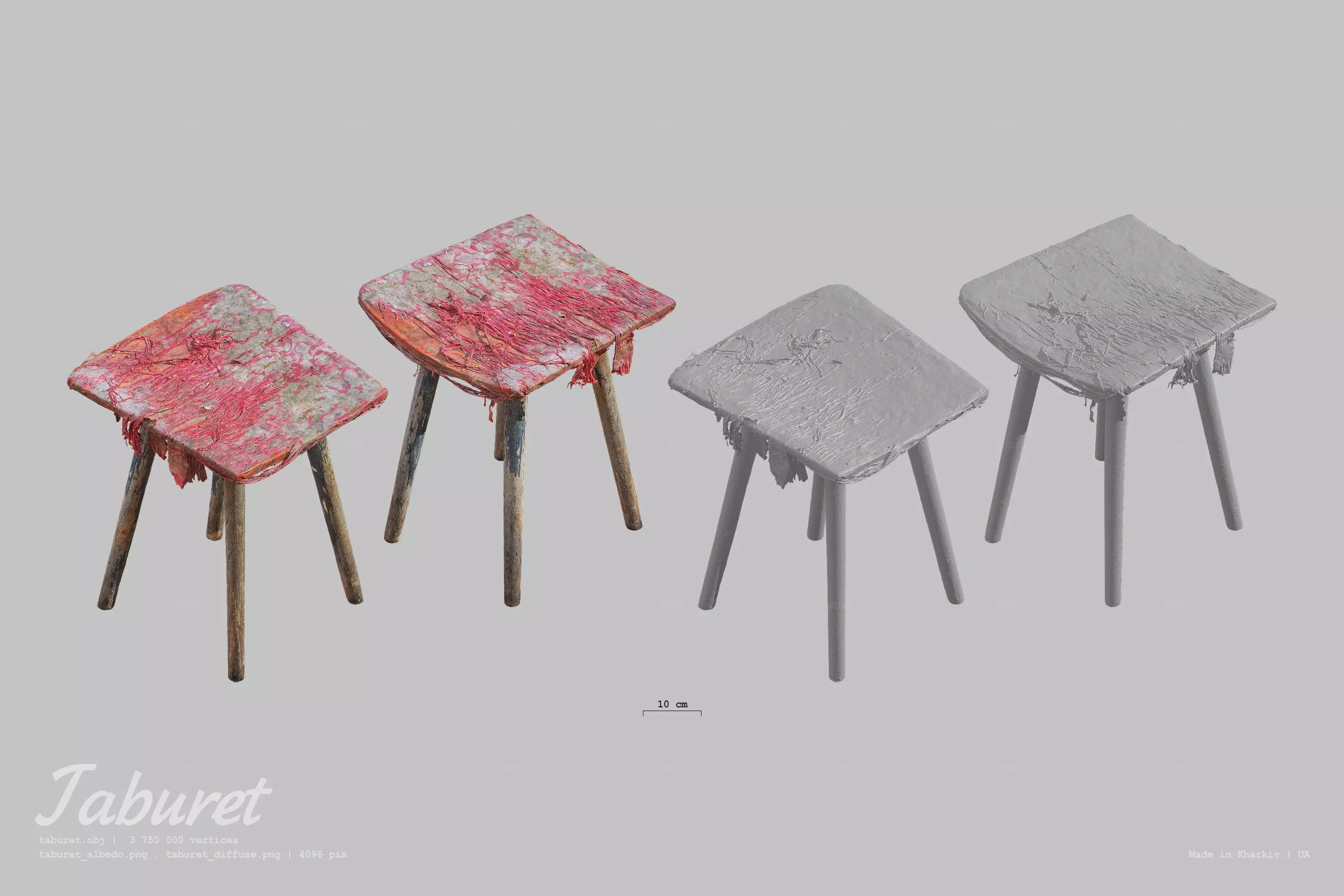 Taburet RAW Scan 3D model_0