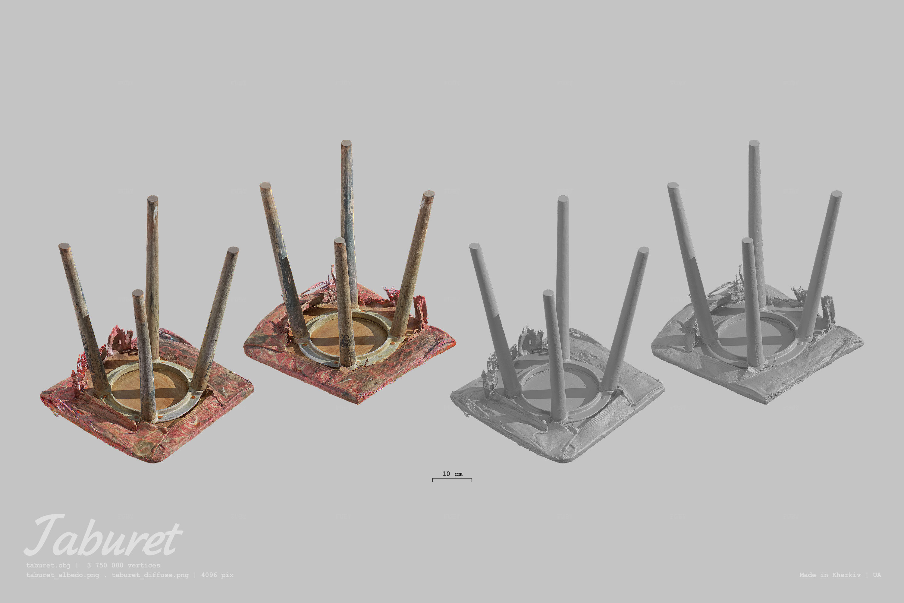 Taburet RAW Scan 3D model_4