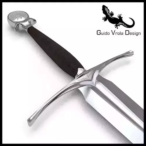 Medieval sword 3D model