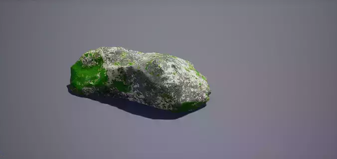  3D Low Poly Realistic Little Rock