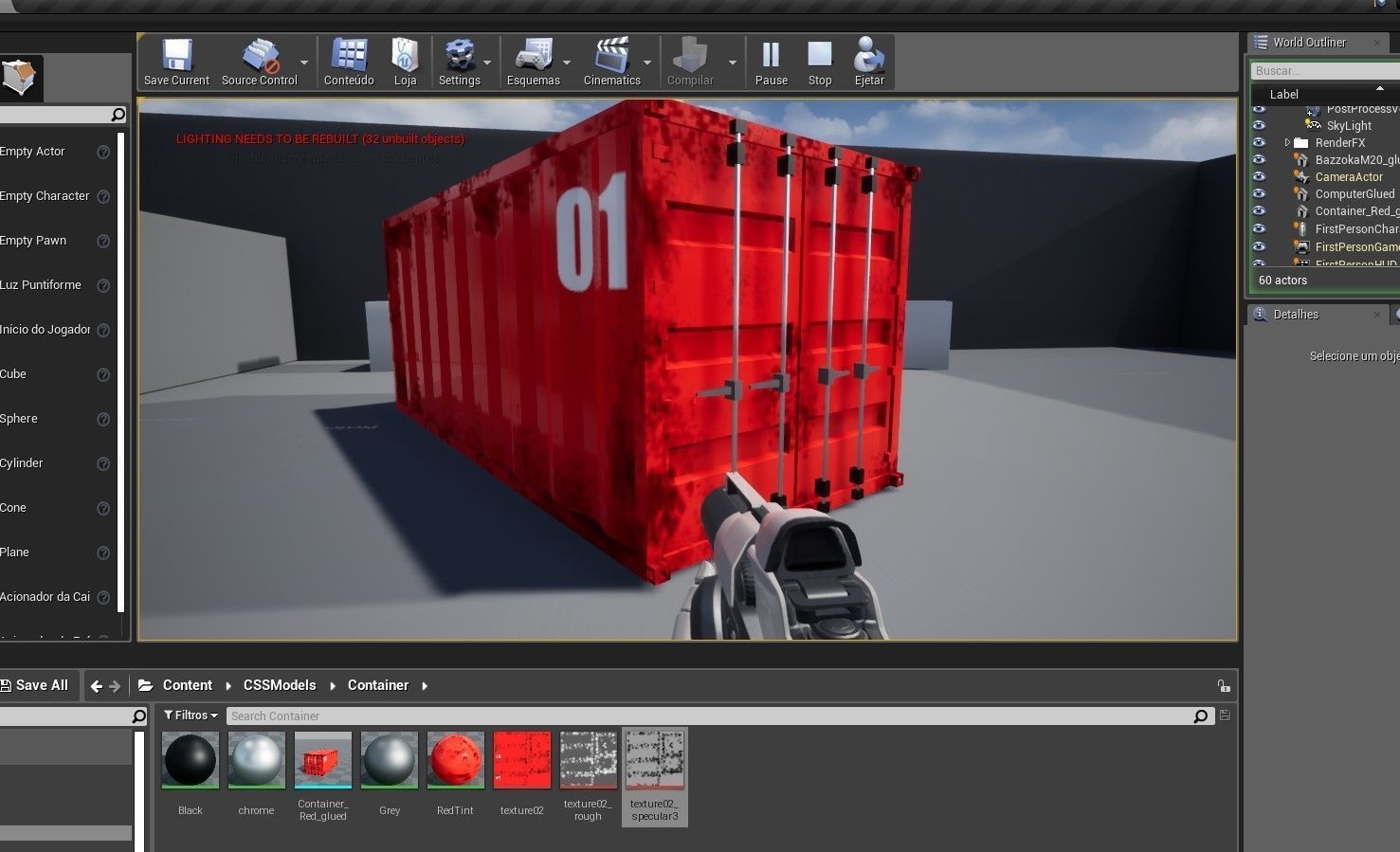 Container Cargo - Red - Ship - Port Low-poly 3D model_5