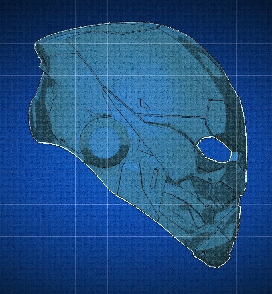 EXO - 1 Helmet Destiny 3D print model_17