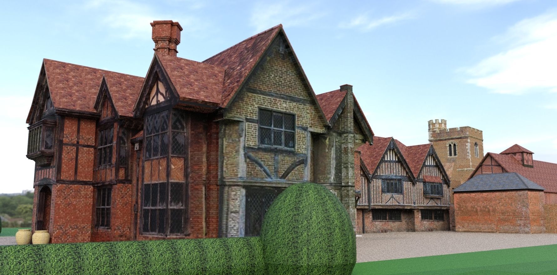 Dorney Court 3D model_1