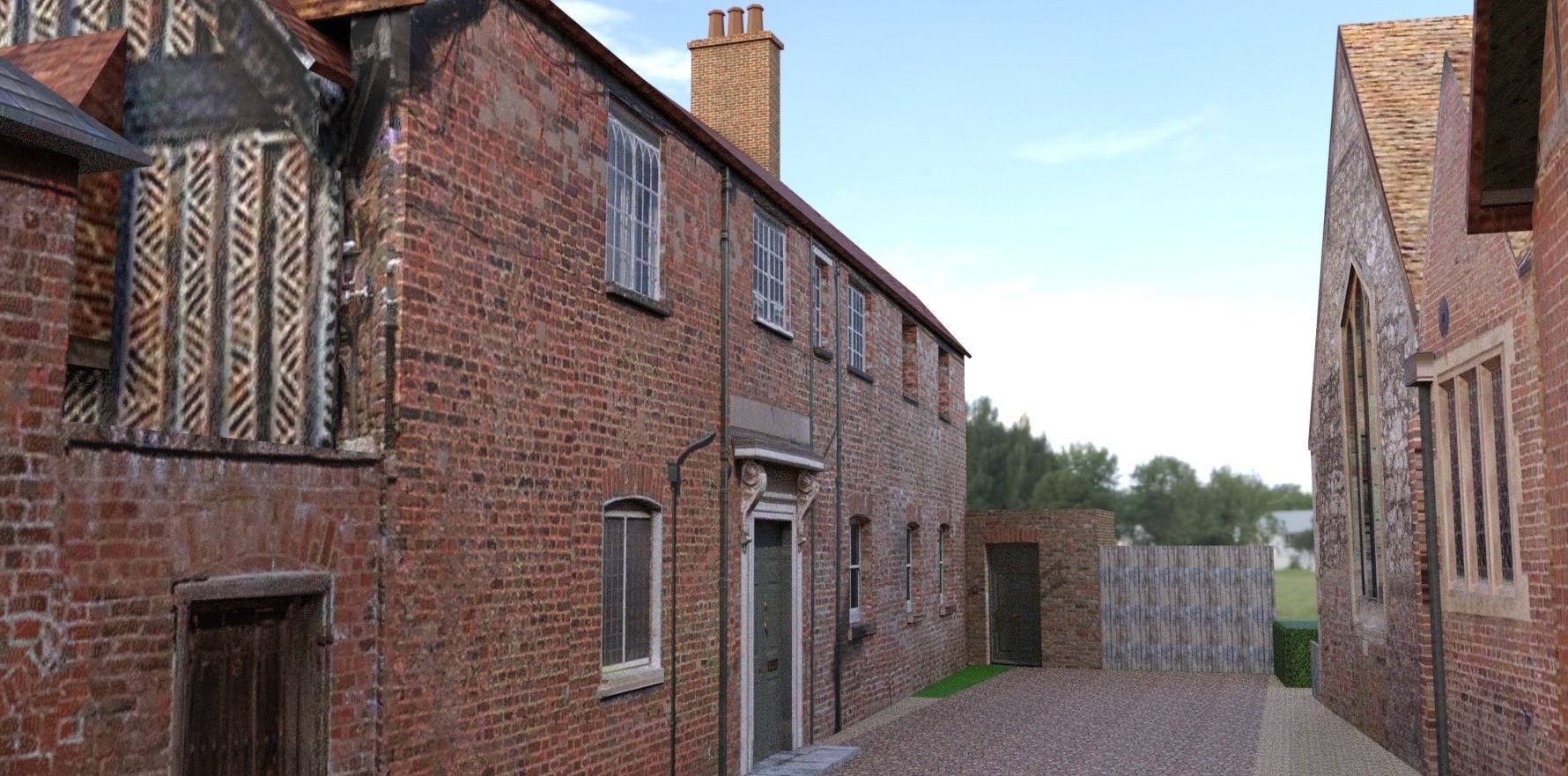 Dorney Court 3D model_3