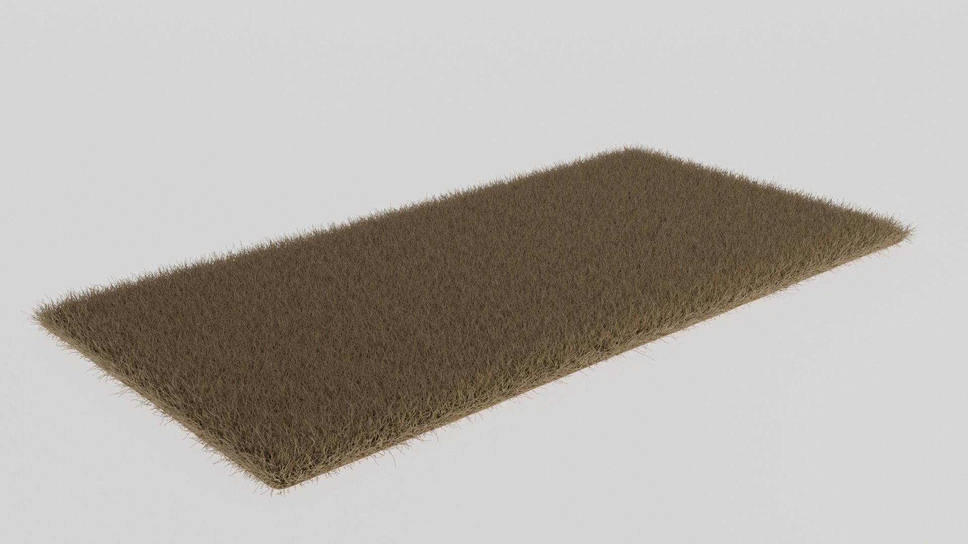 Brown Shag Rug 3D model_1