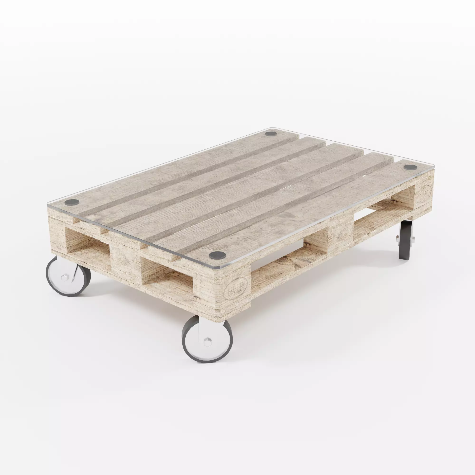 Pallet Table Low-poly 3D model_0