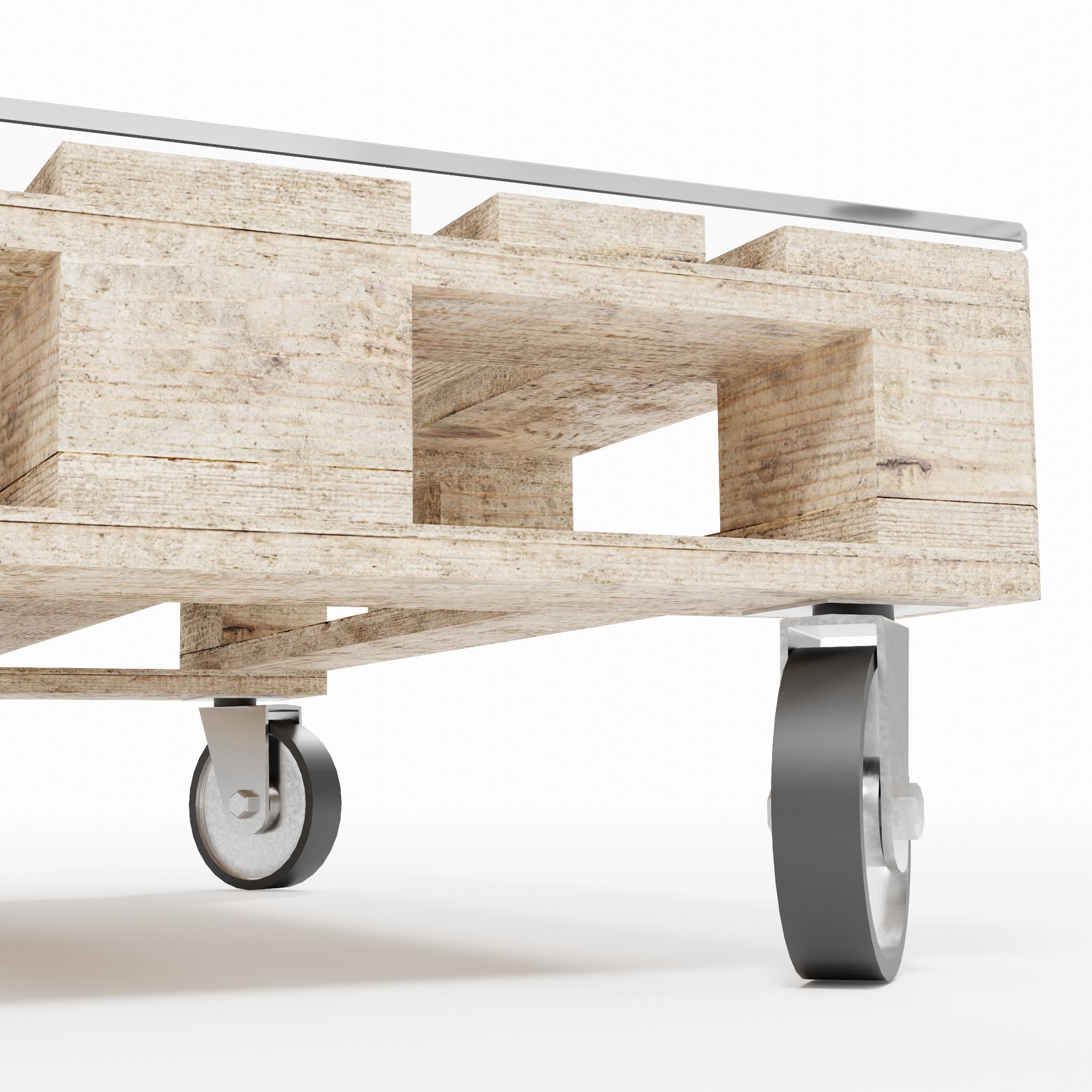 Pallet Table Low-poly 3D model_2