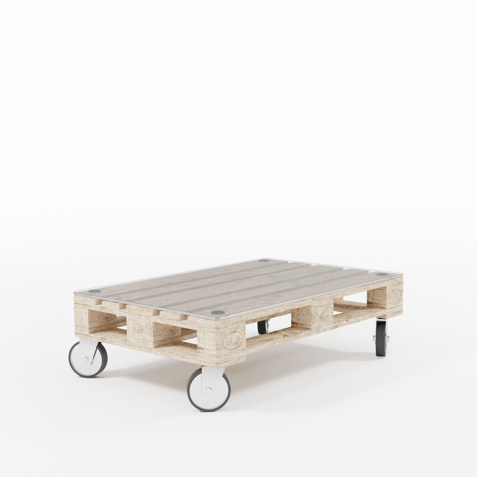 Pallet Table Low-poly 3D model_1