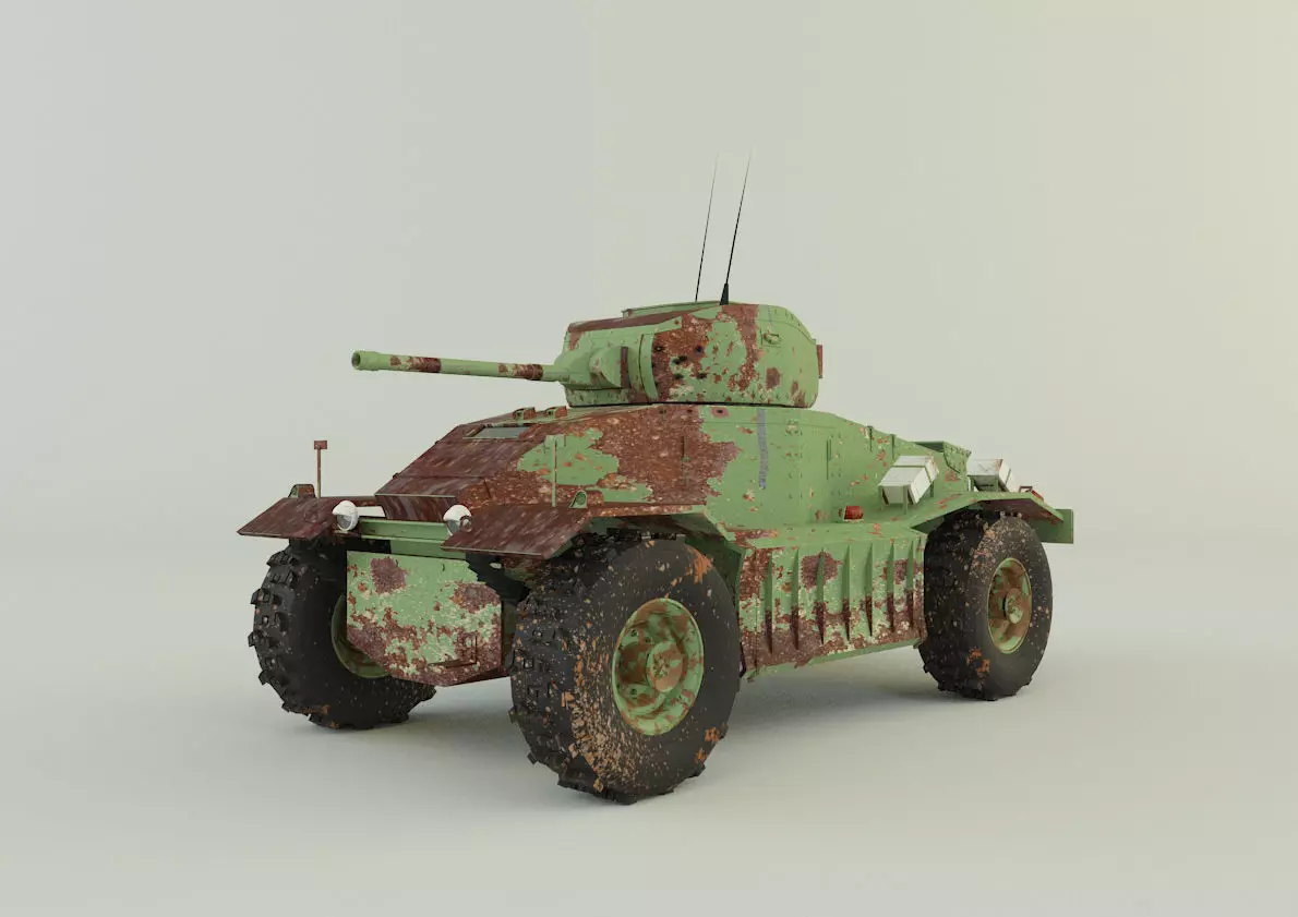 aec armoured military vehicle 3d model 3D model