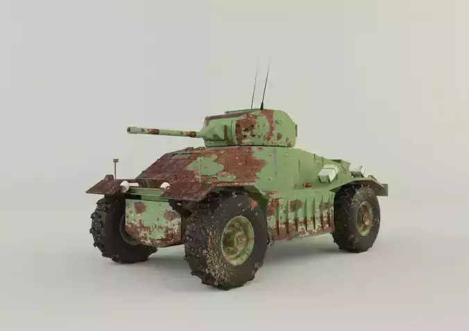 aec armoured military vehicle 3d model