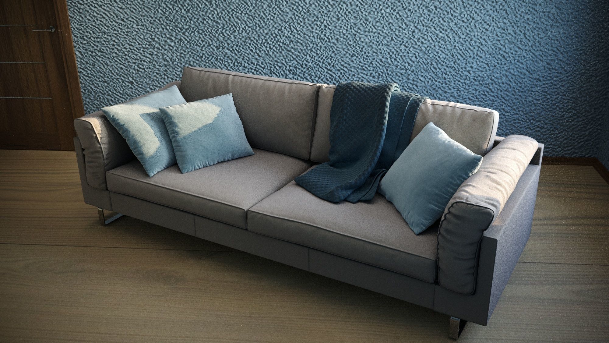 Divan sofa 3D model_1