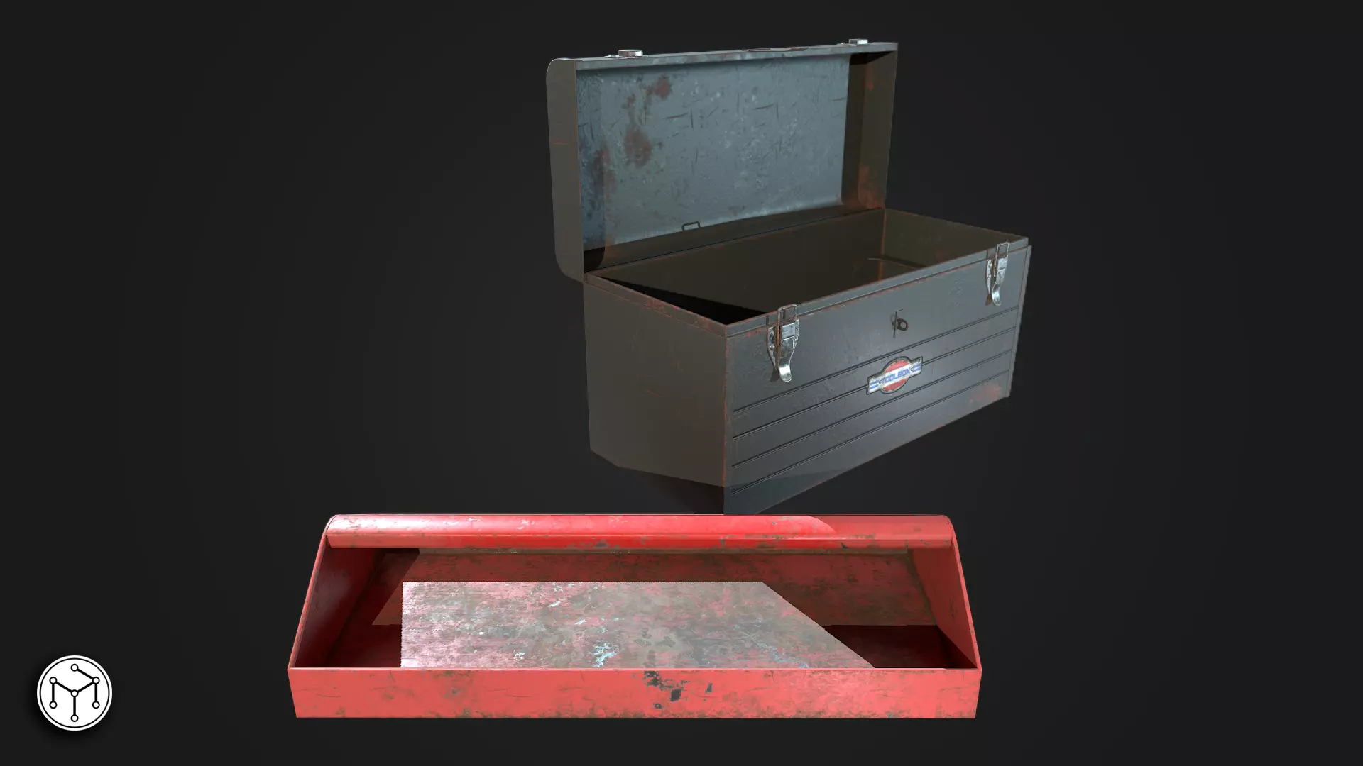 Vintage Toolbox Game Ready  Low-poly 3D model_0