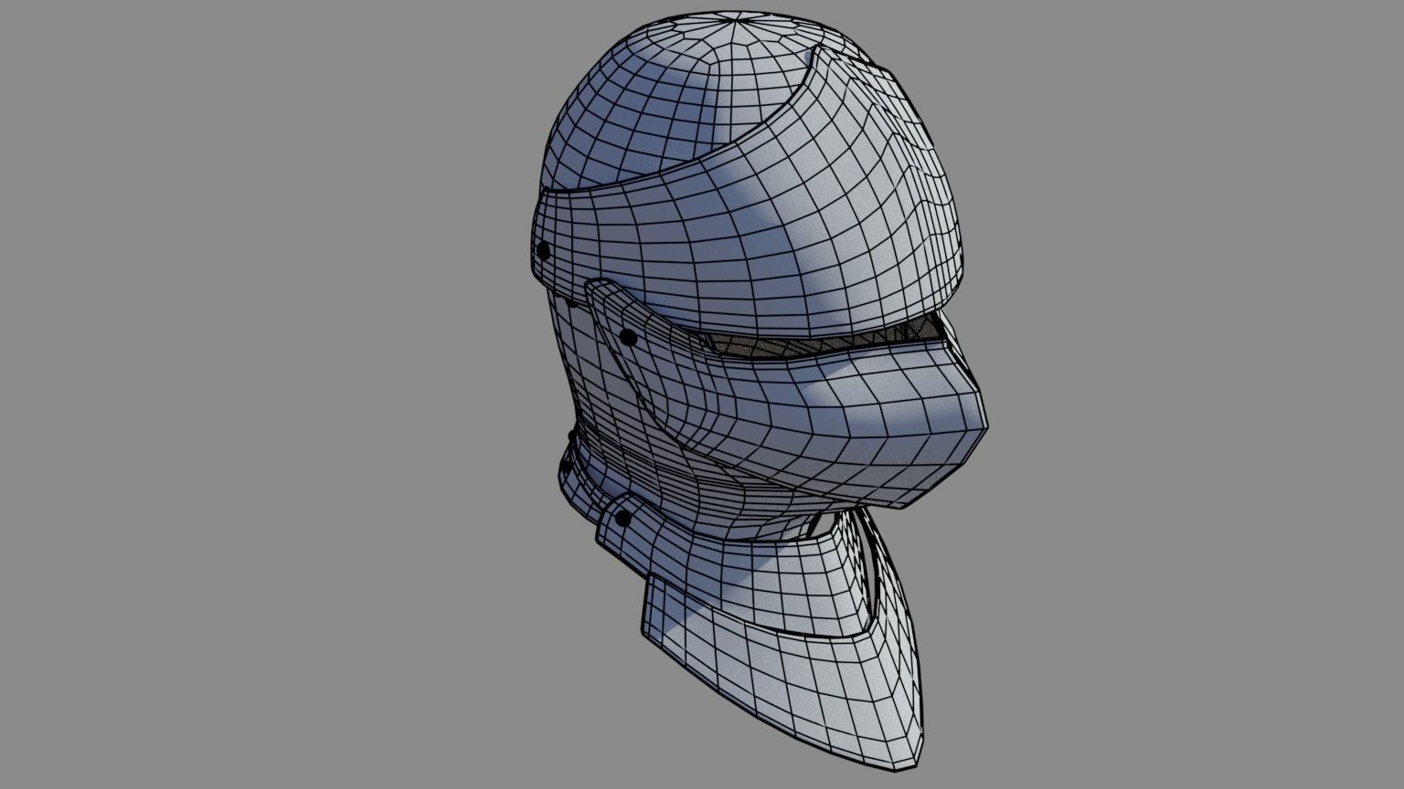 Medieval Helm Free low-poly 3D model_4