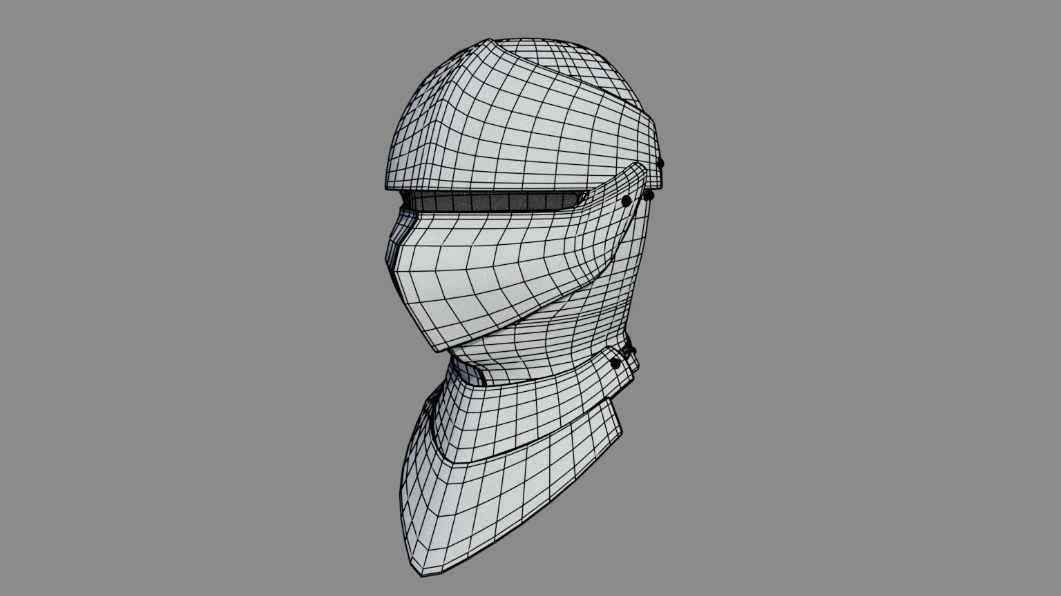 Medieval Helm Free low-poly 3D model_3